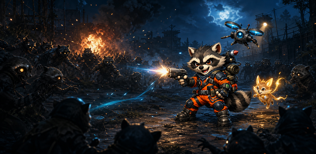 Raccoon Backpack Survivor feature art